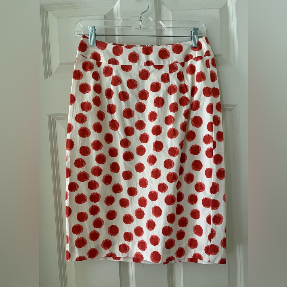 NWT Anthropologie Corey Lynn Calter Polka Dot Pencil Skirt lined size 4 Retro